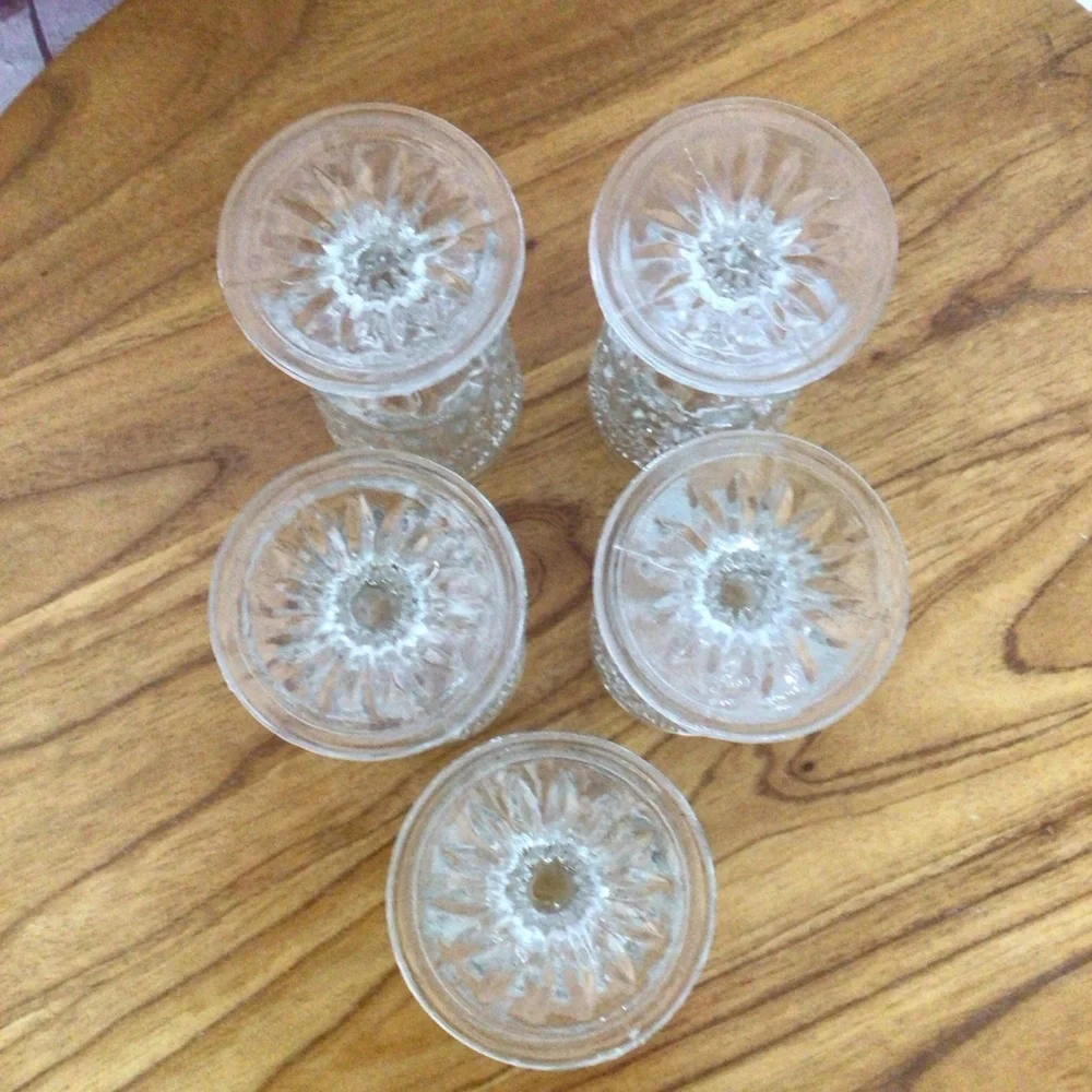 Vintage Anchor Hocking Wexford Wine Glasses - Set of 5 - Picture 6 of 7
